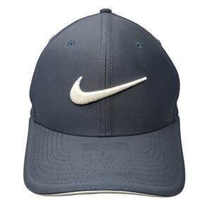 Nike Swoosh Fitted Hat Blue Small Embroidered Classic99 Dri-Fit Outdoor
